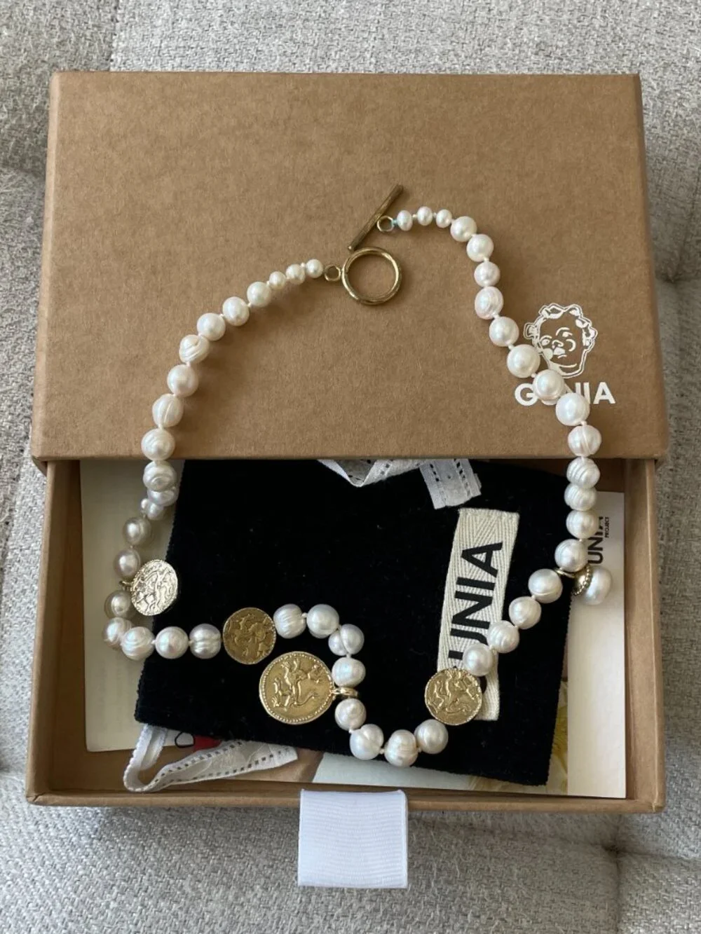 Like new Gunia Project Pearl Necklace with Pendants famous Ukrainian jewelry - Picture 5 of 7